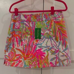 Lilly Pulitzer Marigold skort resort white scuba to Cuba white size 10